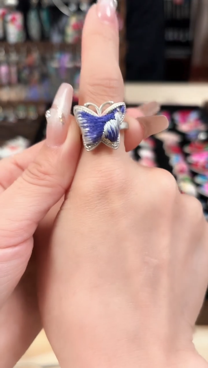 织绣艺枝独秀手工饰品364