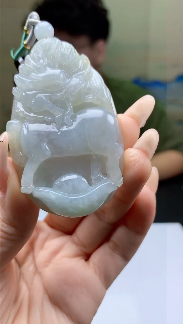 【闪购商品】定制翡翠未镶嵌4688ty-毛货挂件54