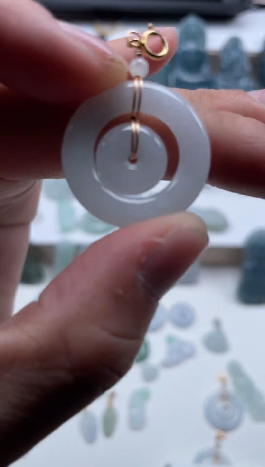 颈饰未镶嵌翡翠天然翡翠A货