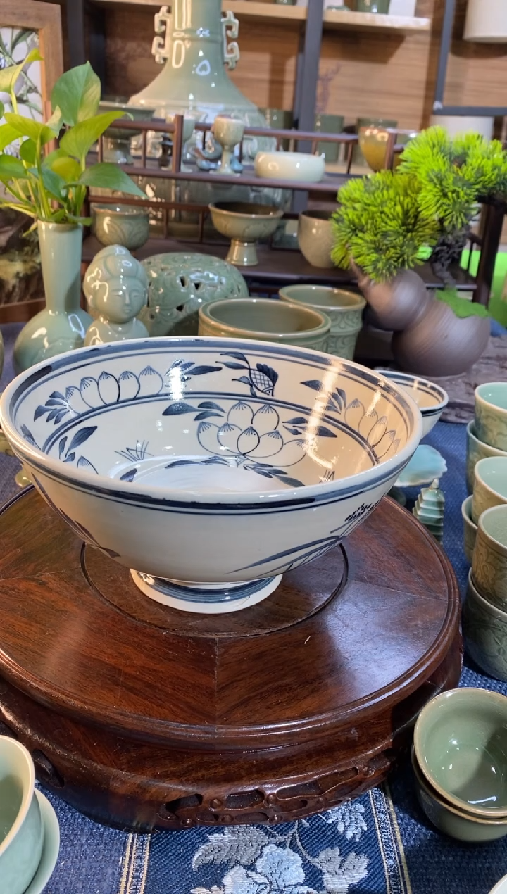 【闪购商品】122888兰花瓷老碗20*10*1只