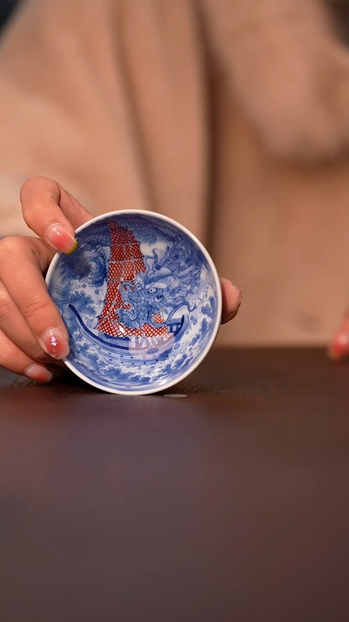 【闪购商品】杯永明尚玩钧釉一帆风顺普洱杯