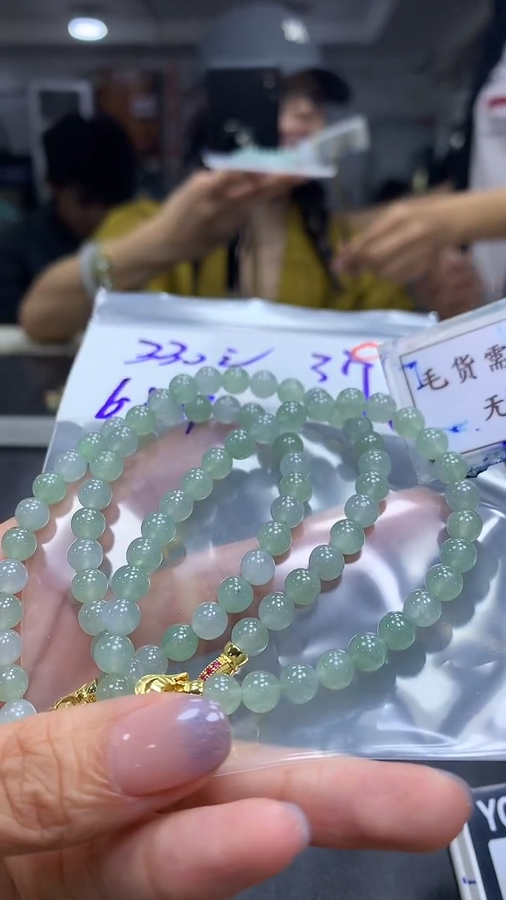 未镶嵌定制翡翠毛货需精细抛光多样性发一件珠串+330元