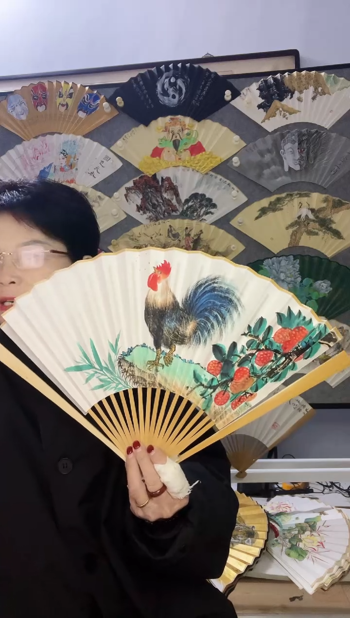 扇子九五寸十八方玉竹折扇