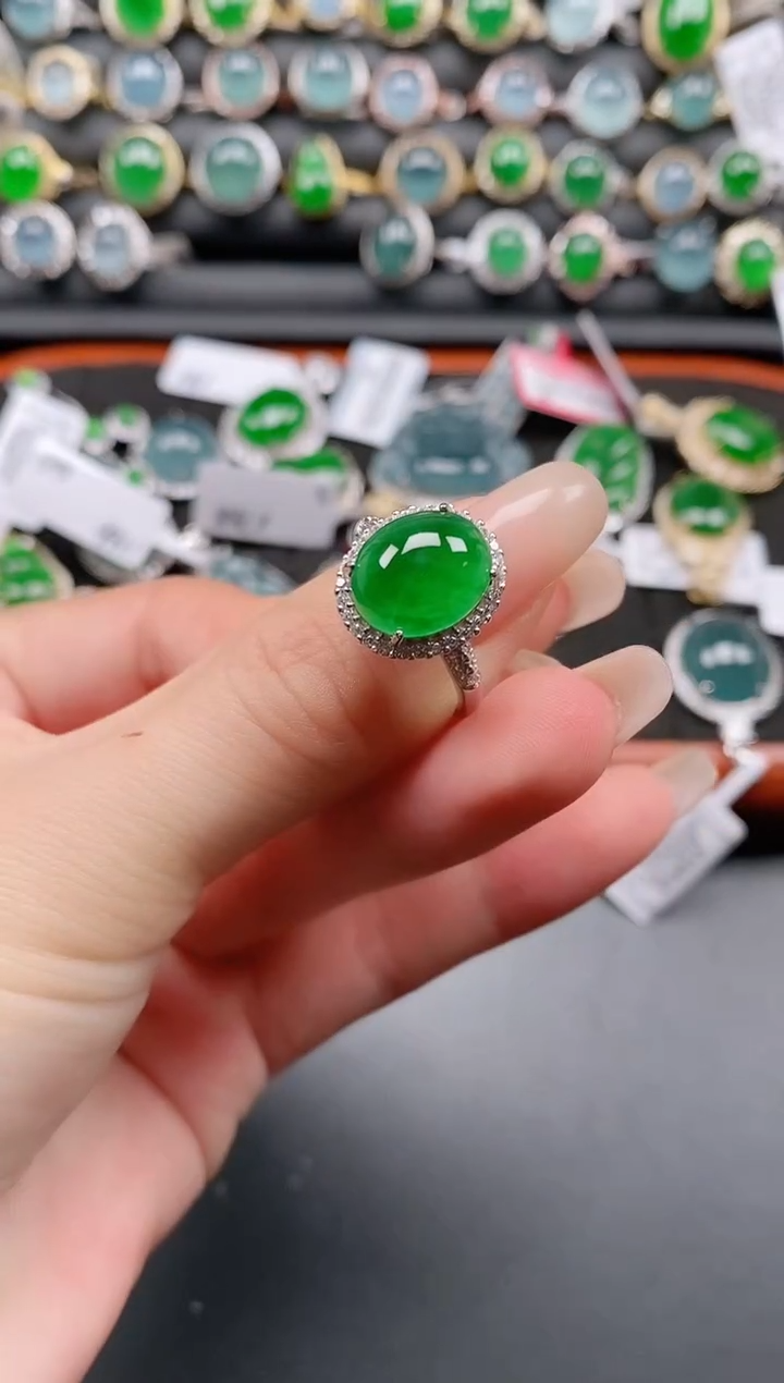 银S925镶嵌戒指翡翠1111