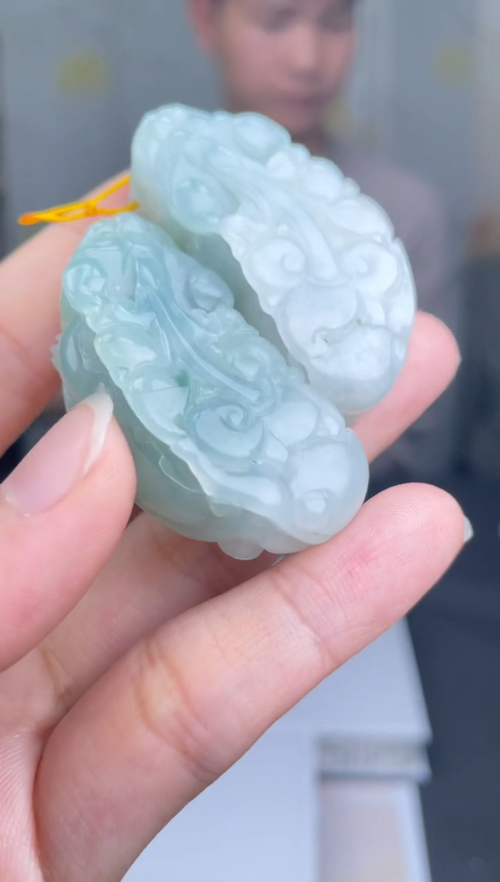 【闪购商品】定制翡翠未镶嵌2-12HDJT0126185一对