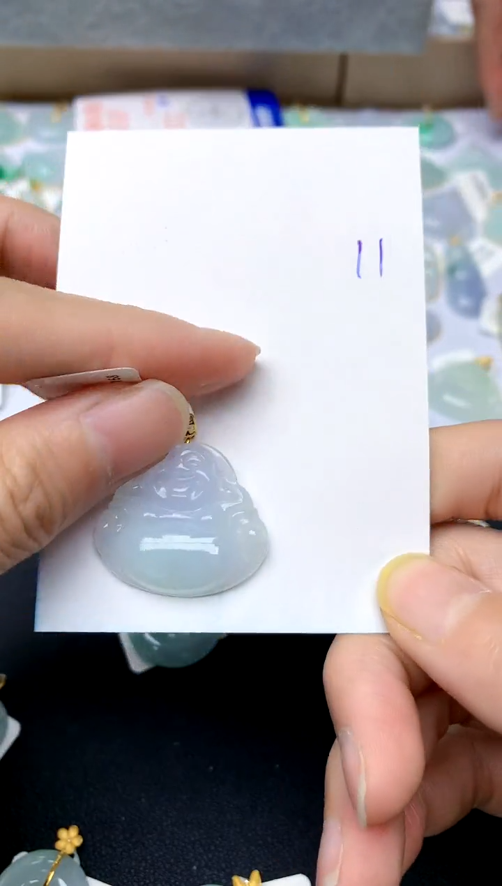 【闪购商品】翡翠颈饰18K金镶嵌11天然A货翡翠