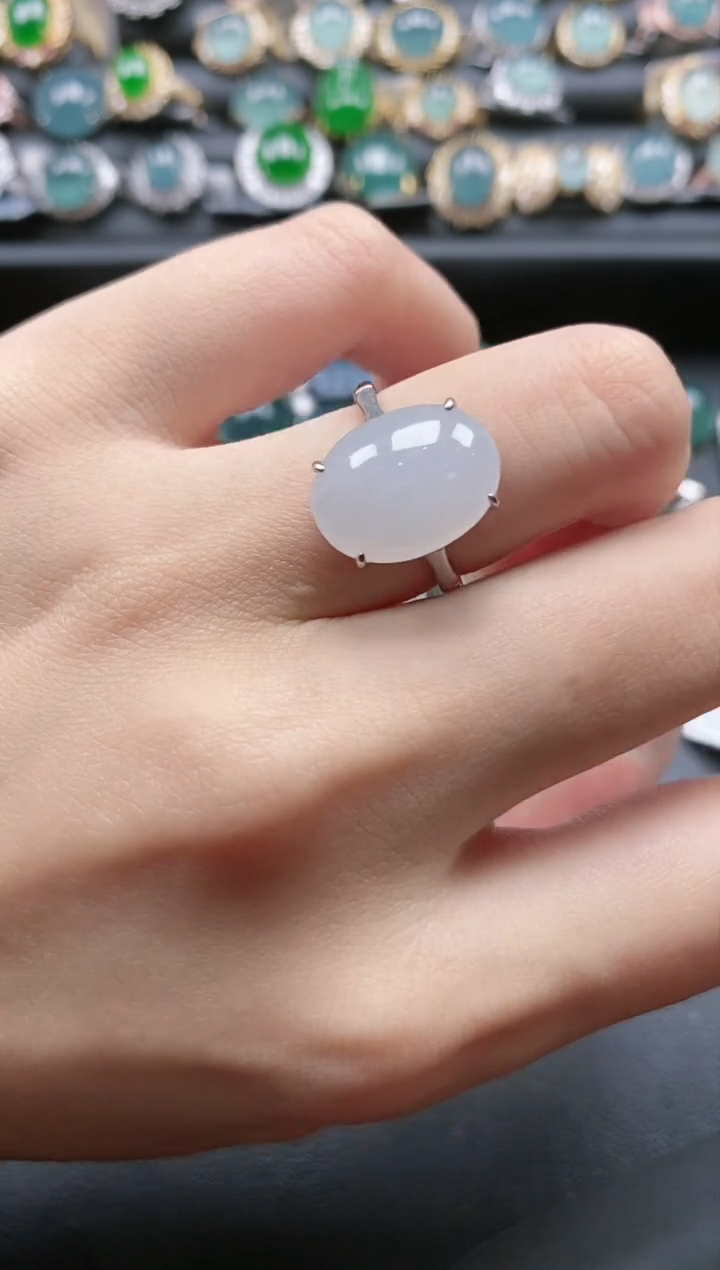 【闪购商品】翡翠戒指银S925镶嵌518151