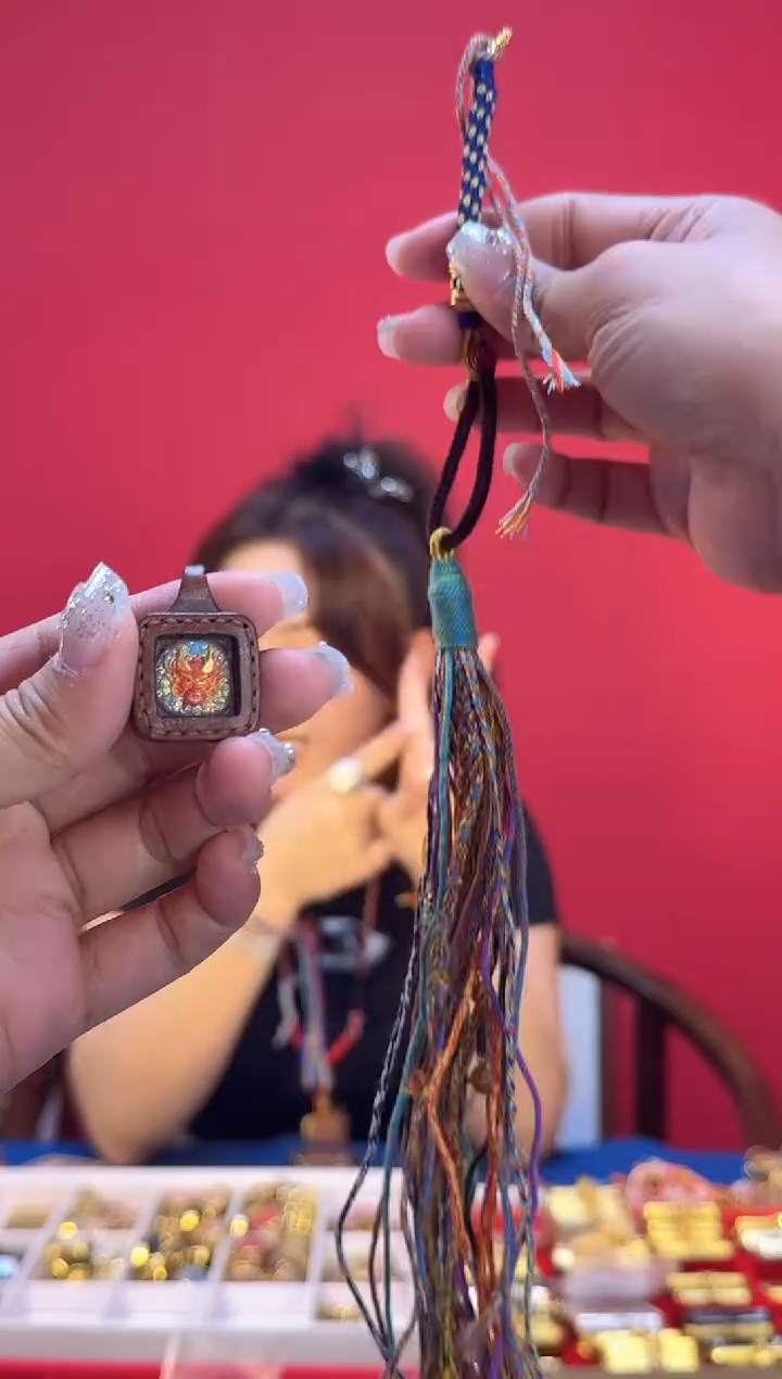 吊坠车挂+擦擦-热贡纯手绘唐卡