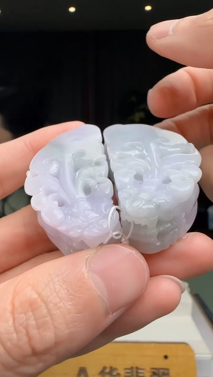 【闪购商品】翡翠吊坠(不含链)未镶嵌一对DY@@WS1WX27341