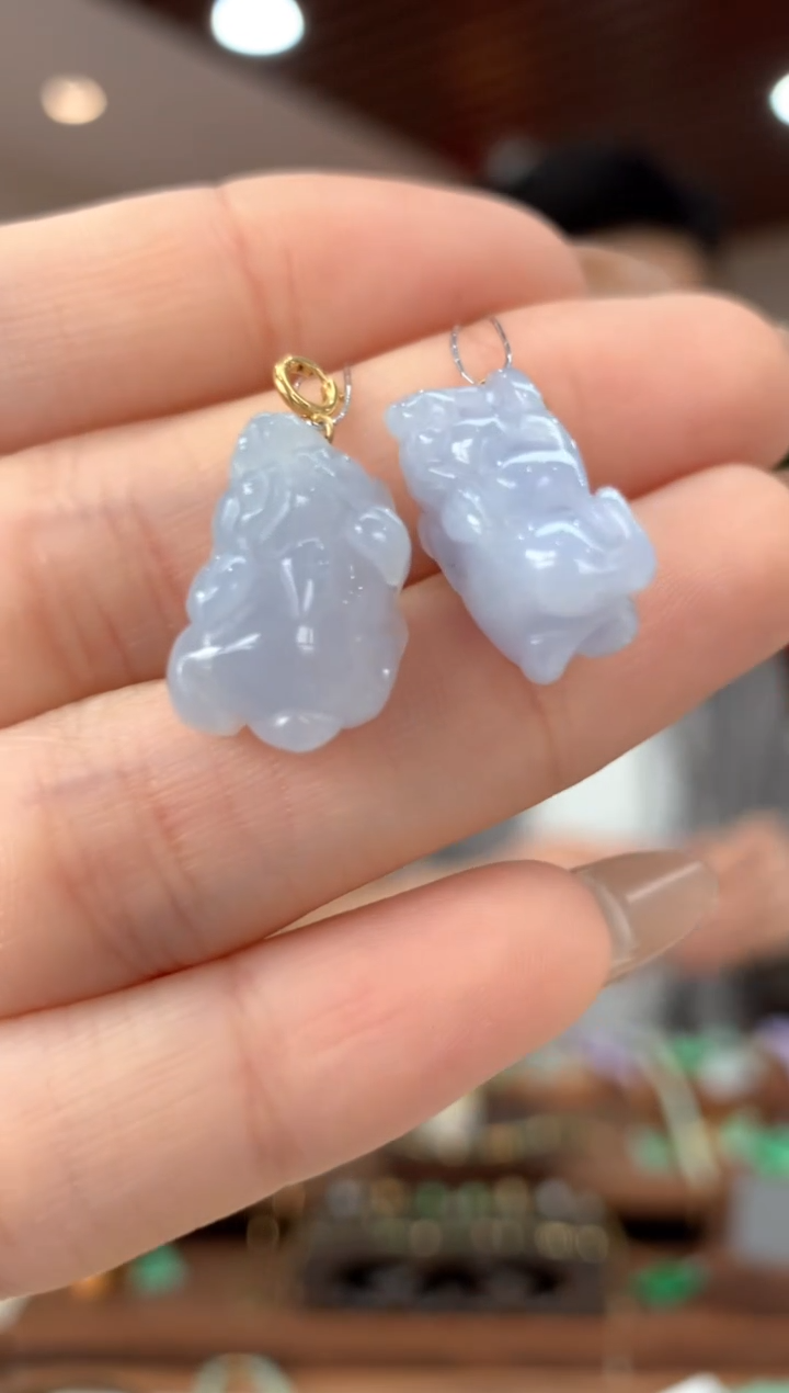 【闪购商品】翡翠吊坠(不含链)18K金镶嵌貔貅多样性发货1件