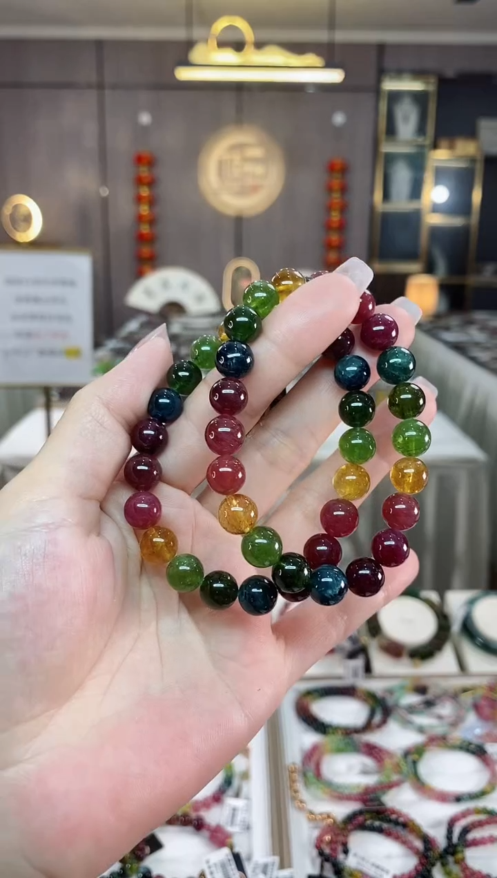 【闪购商品】碧玺单圈手串9mm+未镶嵌（多样性发一条）hon