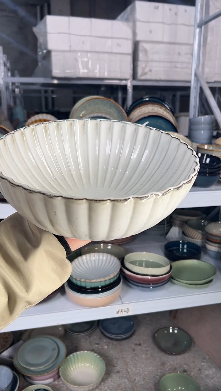 陶瓷外贸尾货瑕疵满20包邮X 大汤碗