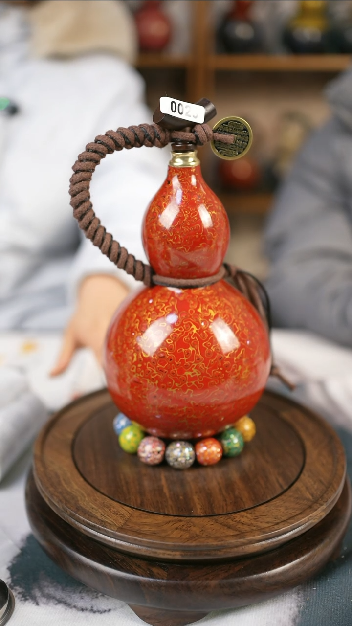 【闪购商品】029精品大漆酒葫芦送网兜漏斗