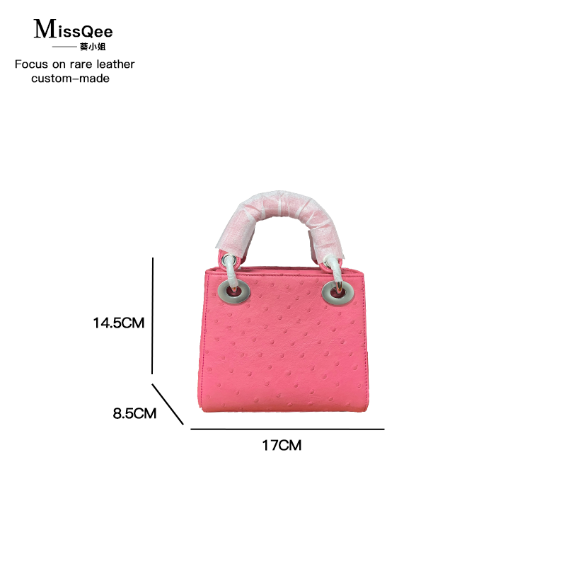 「高定女包」葵小姐MissQee 鸵鸟皮定制手提包 1998 鸵鸟飞