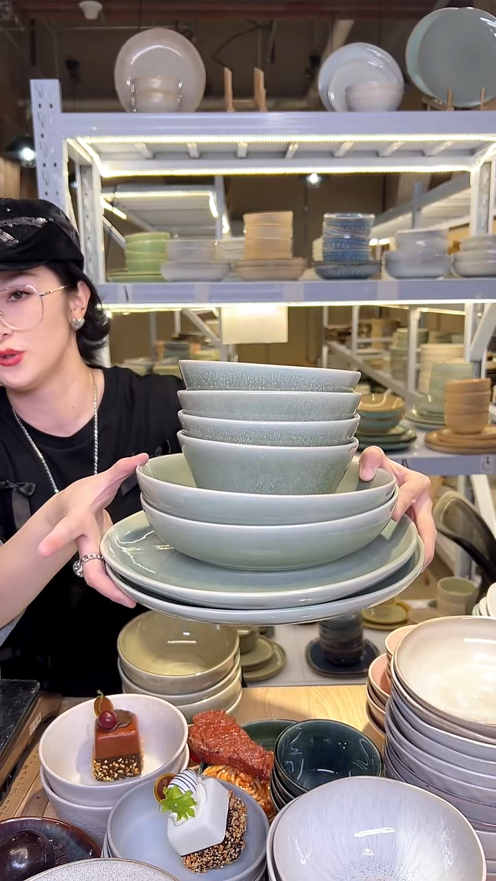 瓷123外贸尾货高温釉下彩陶瓷餐具默认微瑕