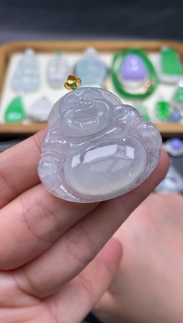 【闪购商品】翡翠颈饰18K金镶嵌73........