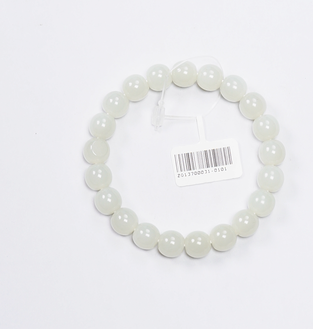 【吉玉0031-0101】新疆和田玉白玉手串山改子9.5x10mm