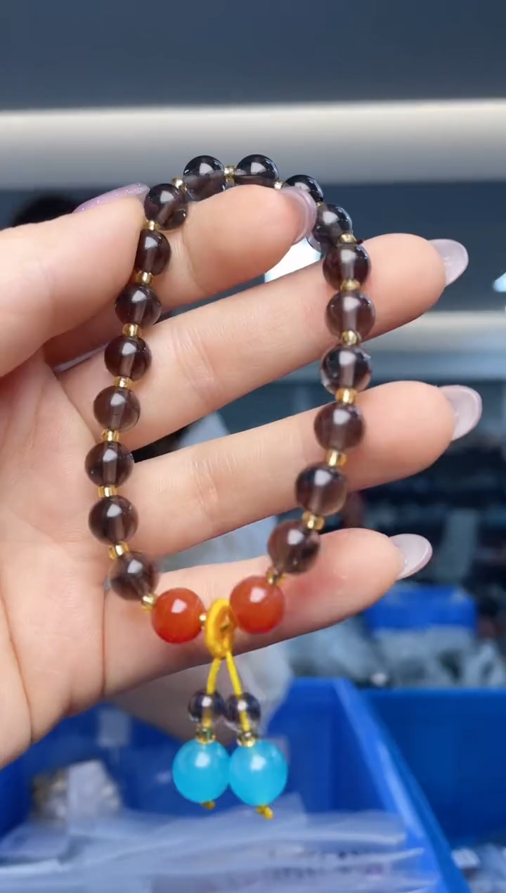 【闪购商品】黑曜岩手串未镶嵌（多样性发一件）