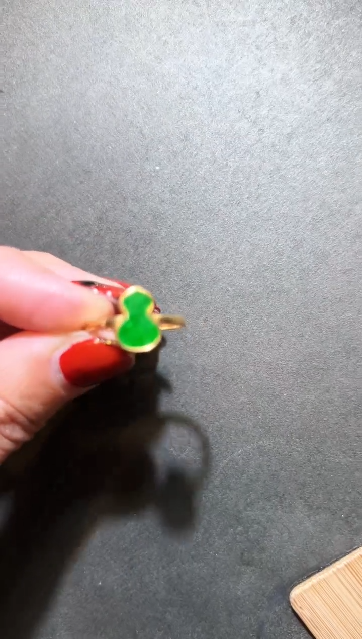 【闪购商品】翡翠戒指银S925镶嵌翡翠葫芦戒指