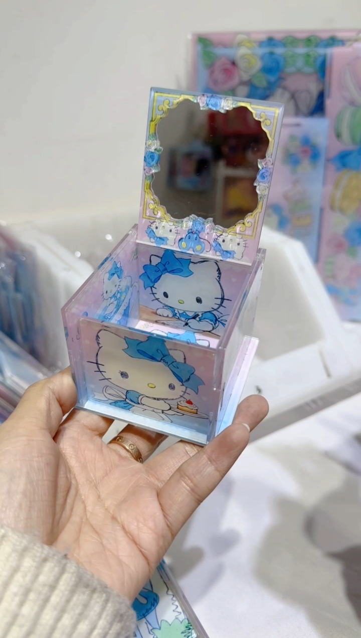 【3号】全新下午茶KT系列镜子首饰收纳盒