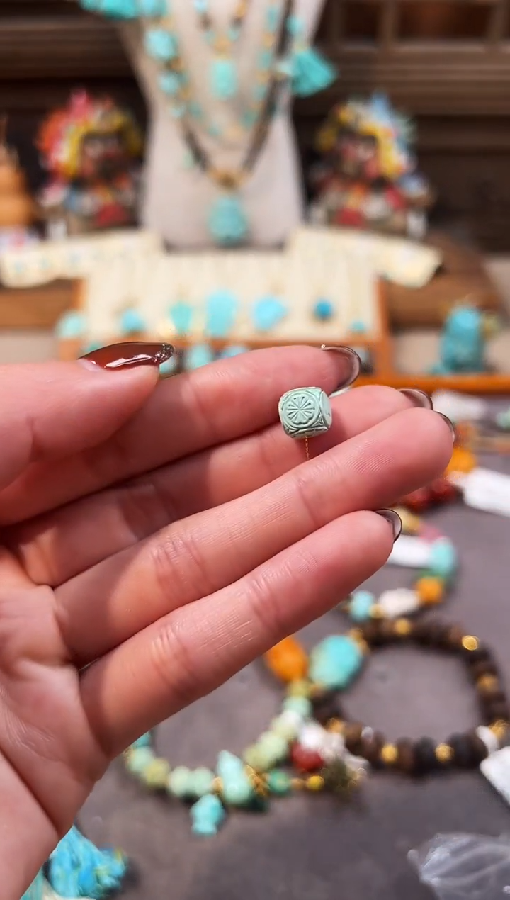 未镶嵌绿松石配饰六方珠