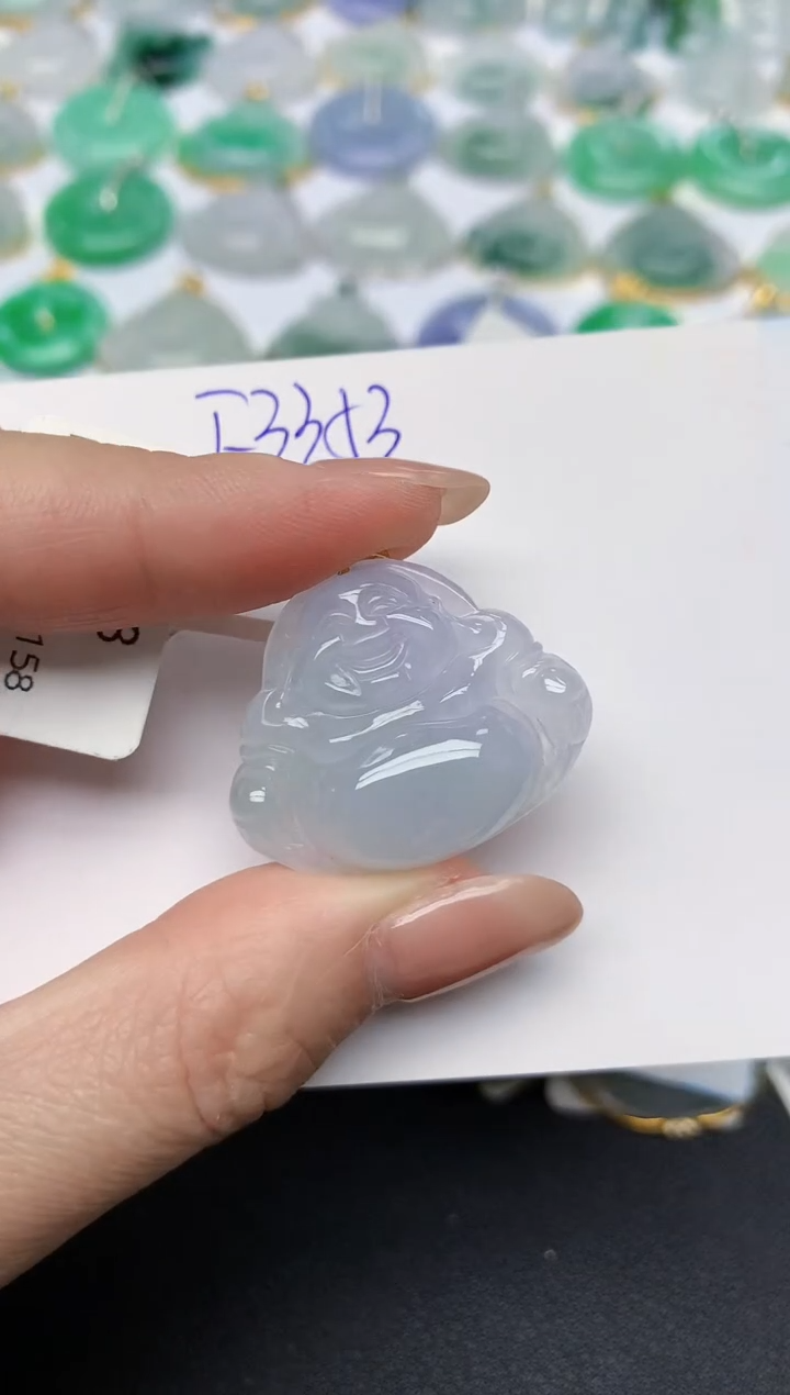 颈饰18K金镶嵌翡翠天然缅甸A货翡翠百元以上9元证书费自理