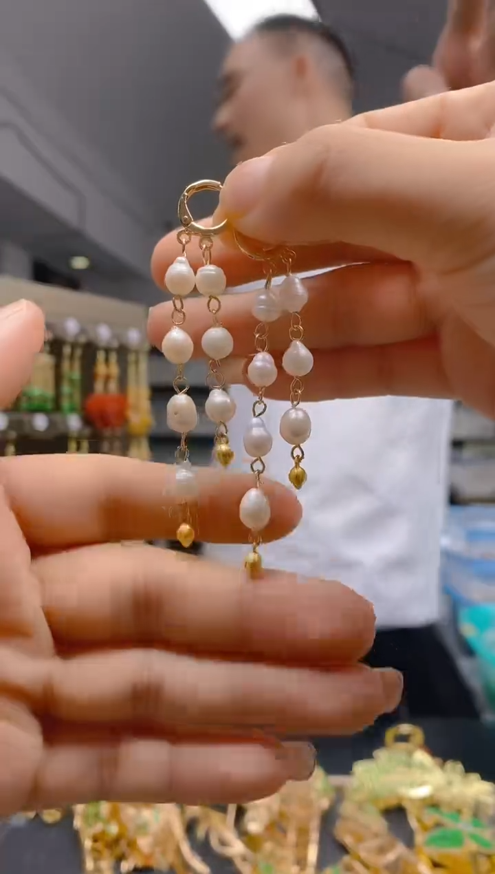 【闪购商品】淡水珍珠耳饰合金278珍珠饰品