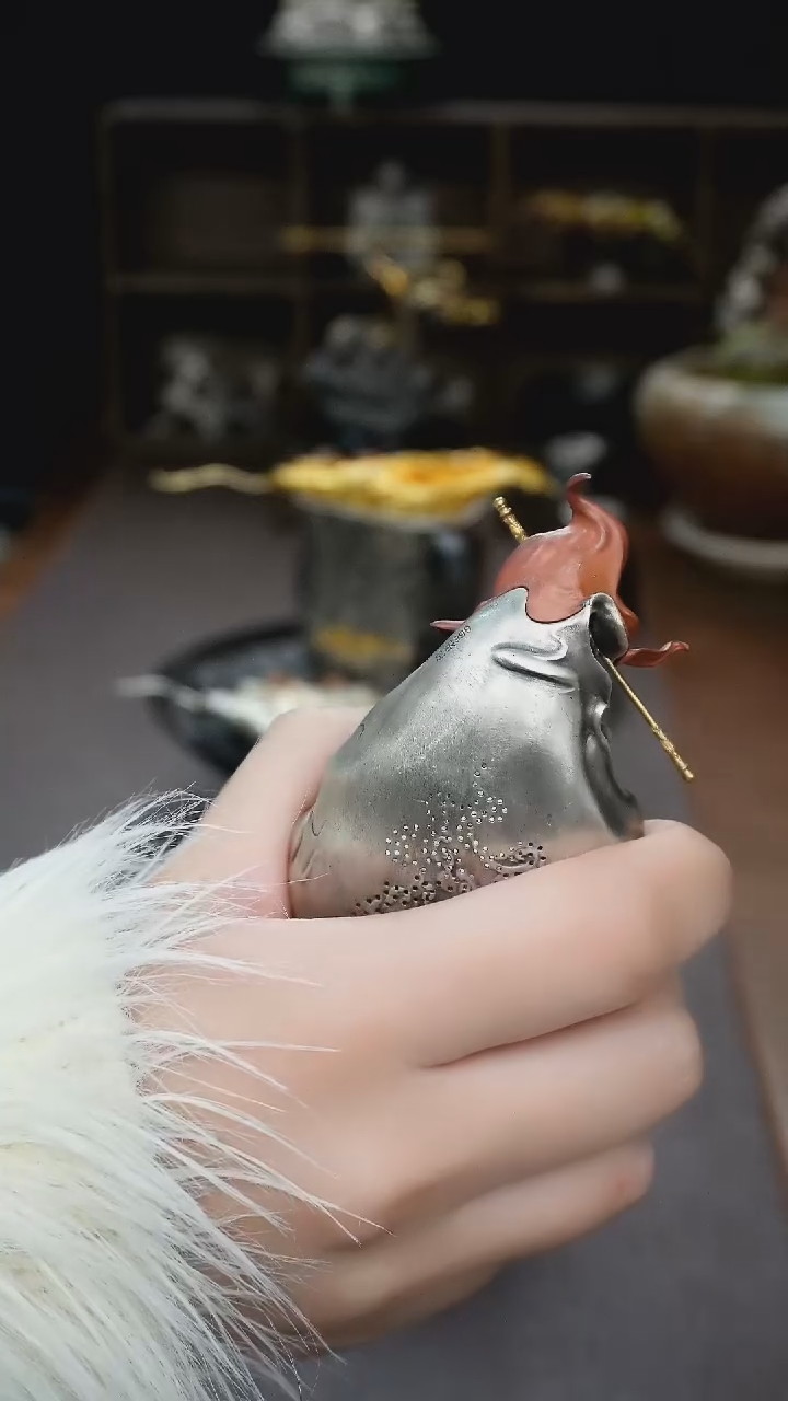 【闪购商品】境秋足银茶漏高定