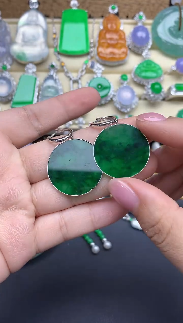 【闪购商品】翡翠耳饰18K金镶嵌255-中国好珍宝