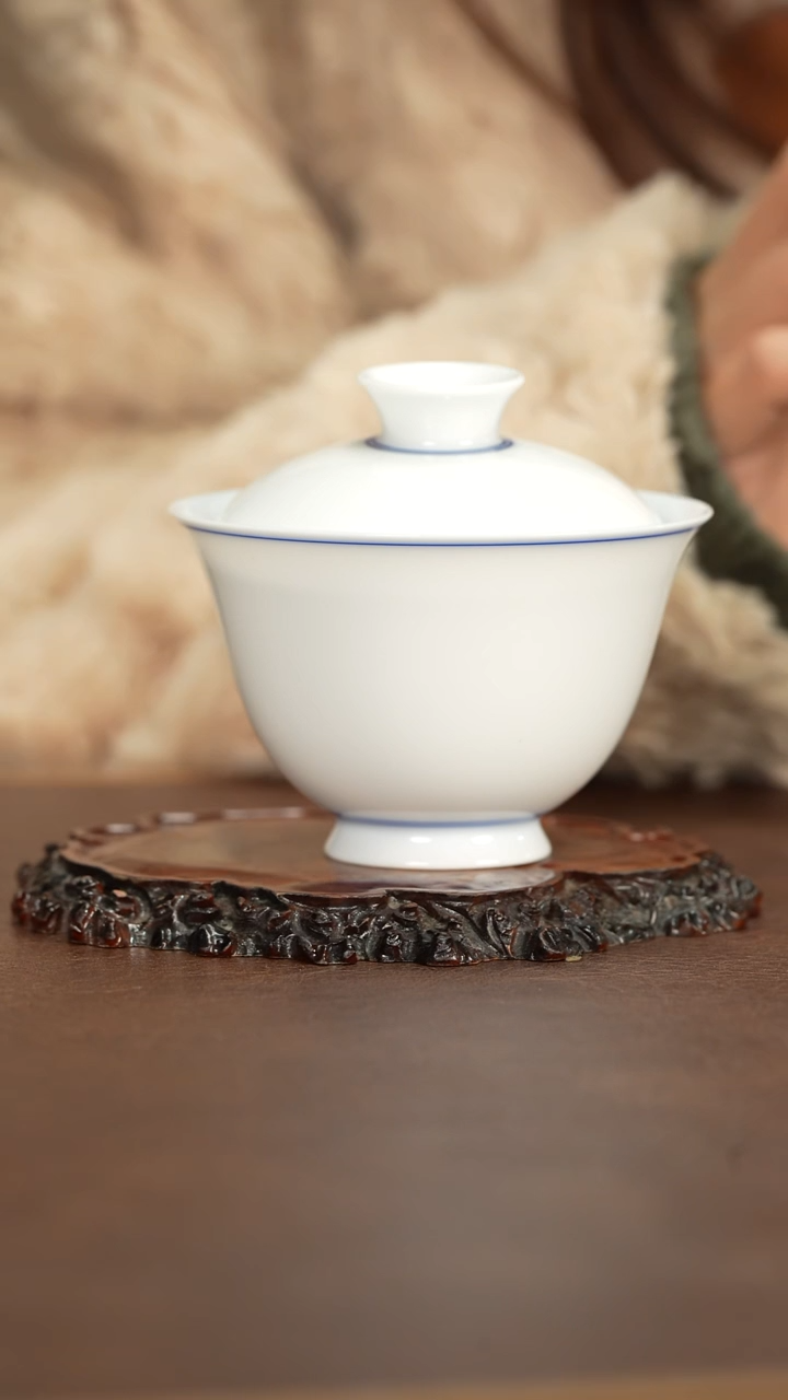 【闪购商品】博瑞堂薄胎元宝盖碗