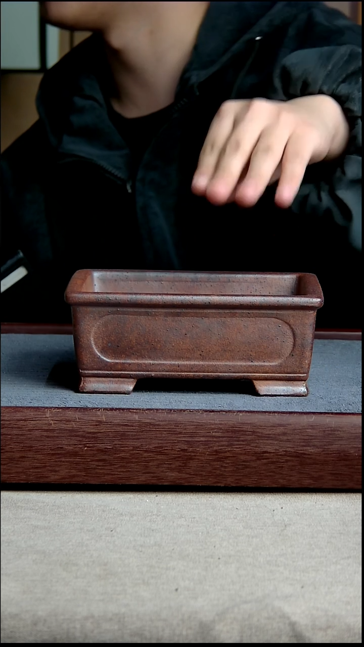 紫砂花盆16.5*11.5*5.5内径紫砂花盆