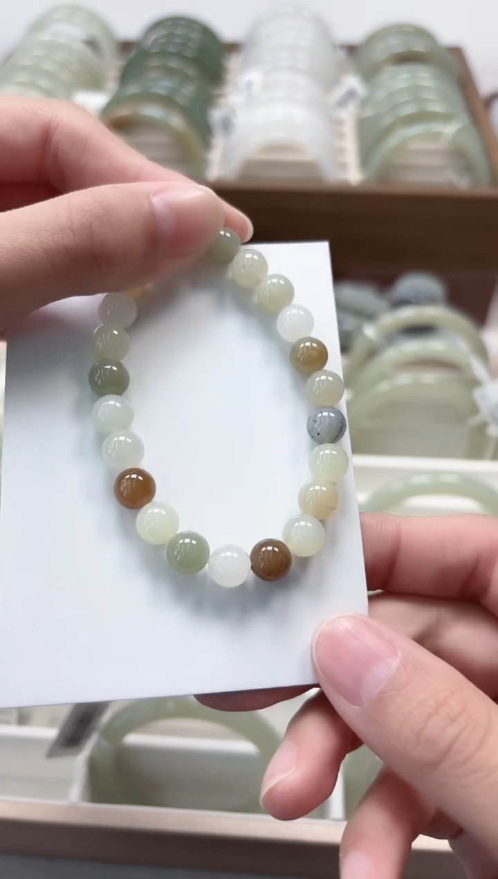未镶嵌手串和田玉和田玉多宝手串