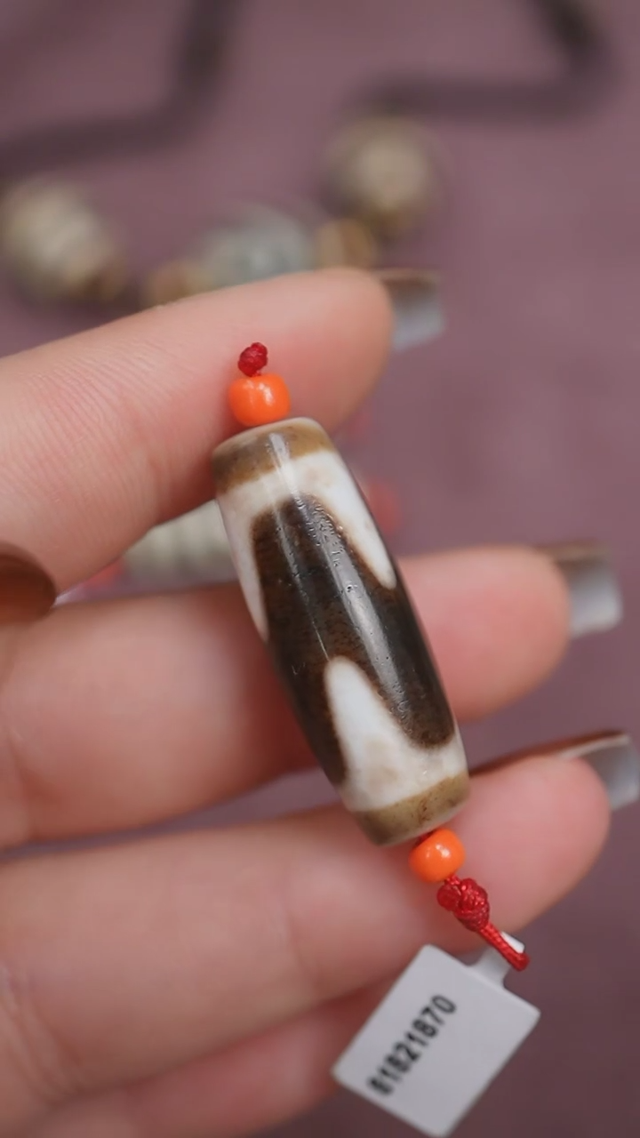 【闪购商品】玛瑙/玉髓颈饰未镶嵌蚀花玛瑙珠定制编绳