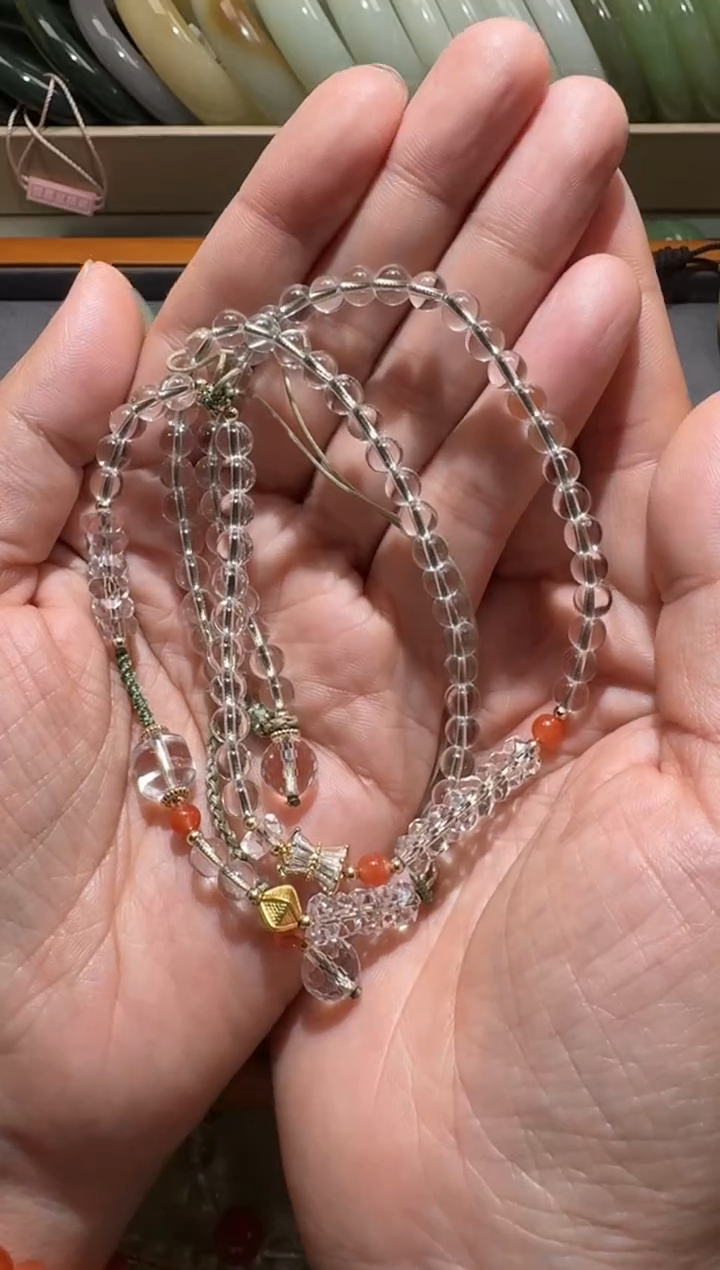 【闪购商品】水晶颈饰未镶嵌天然水晶毛衣链