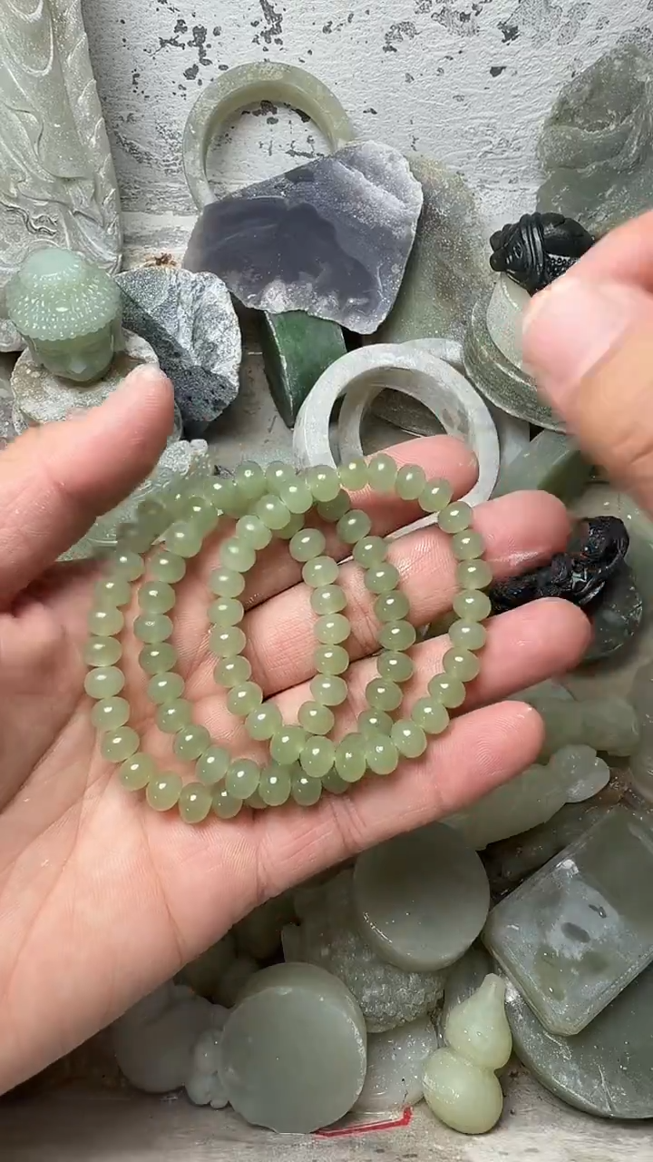 颈饰未镶嵌和田玉7-8手串多样性发货 拍一发一