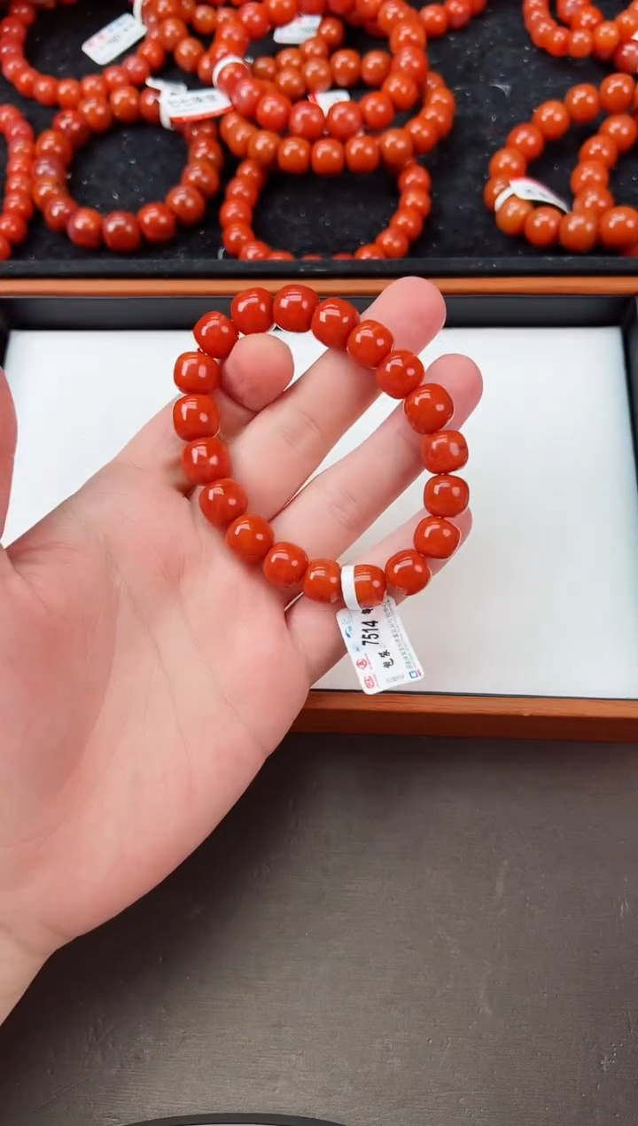 【闪购商品】南红玛瑙手串未镶嵌瓦西老型单圈手串 卡11+