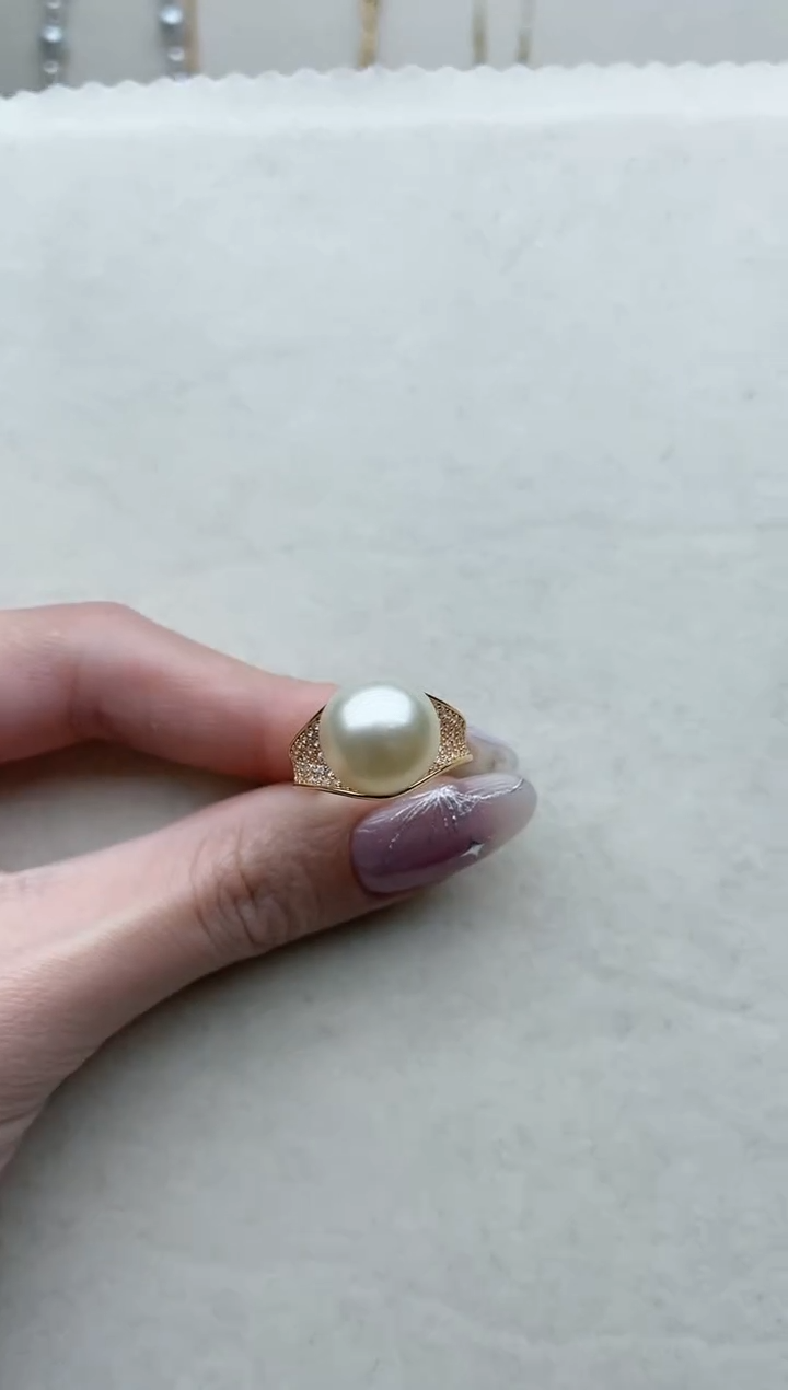 【闪购商品】海水珍珠戒指银S925镶嵌Y84