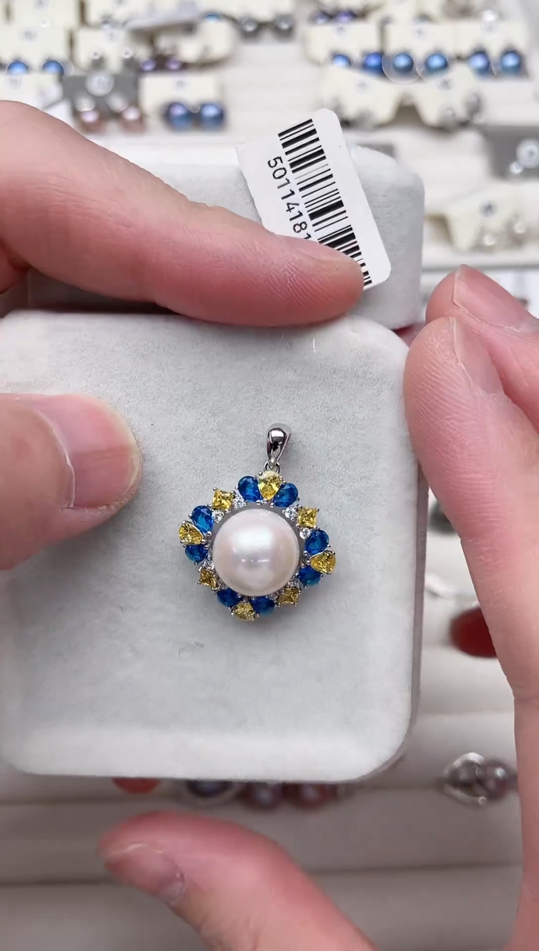 【闪购商品】淡水珍珠吊坠(不含链)银S925镶嵌吊坠