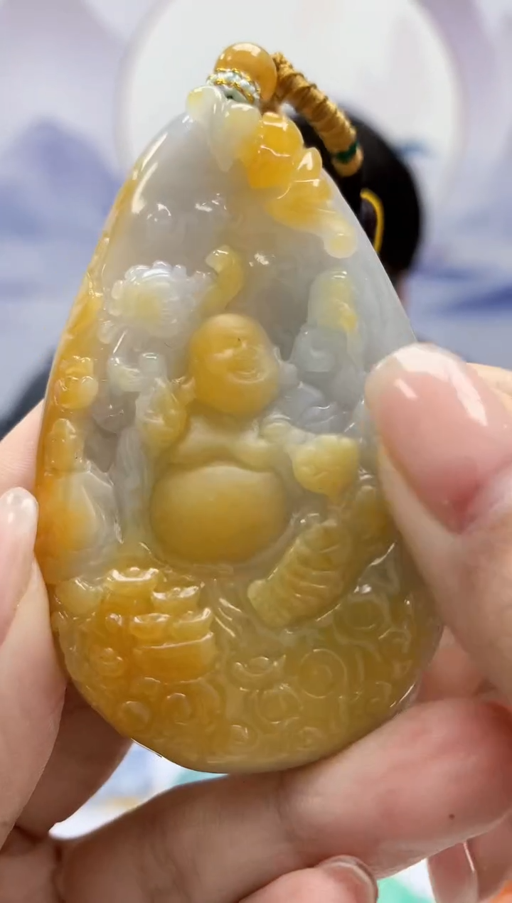 【闪购商品】定制翡翠未镶嵌5060kk-毛货挂件266