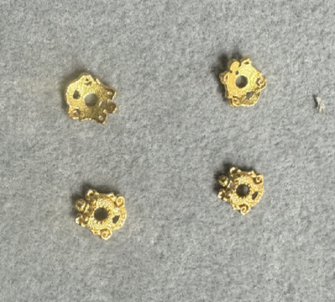 925银银制品 【发2个】A款乌龟花托/2个  PJ517