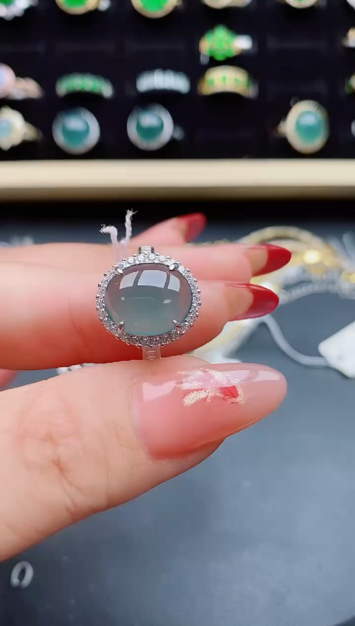 【闪购商品】翡翠戒指银S925镶嵌321321