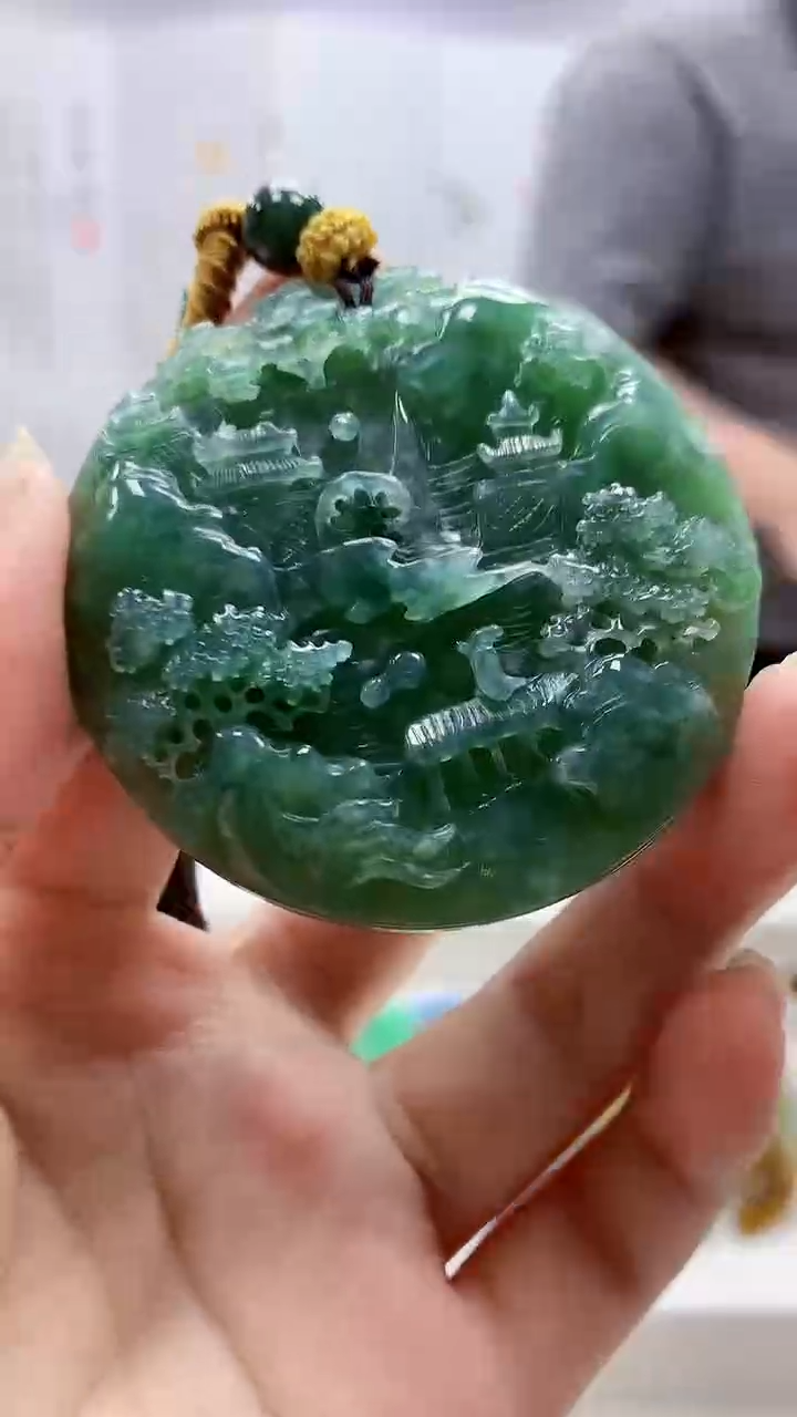 定制翡翠未镶嵌5060ms-毛货挂件106