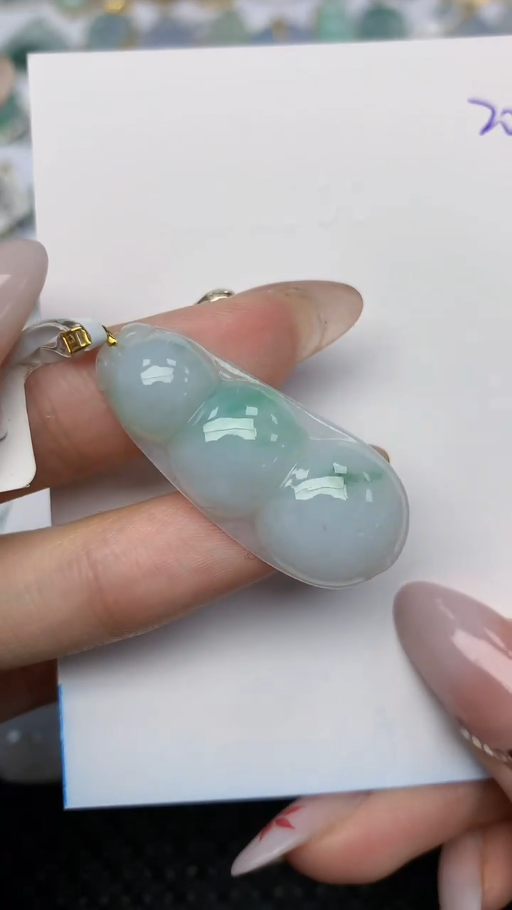 【闪购商品】翡翠颈饰18K金镶嵌天然翡翠A货 20