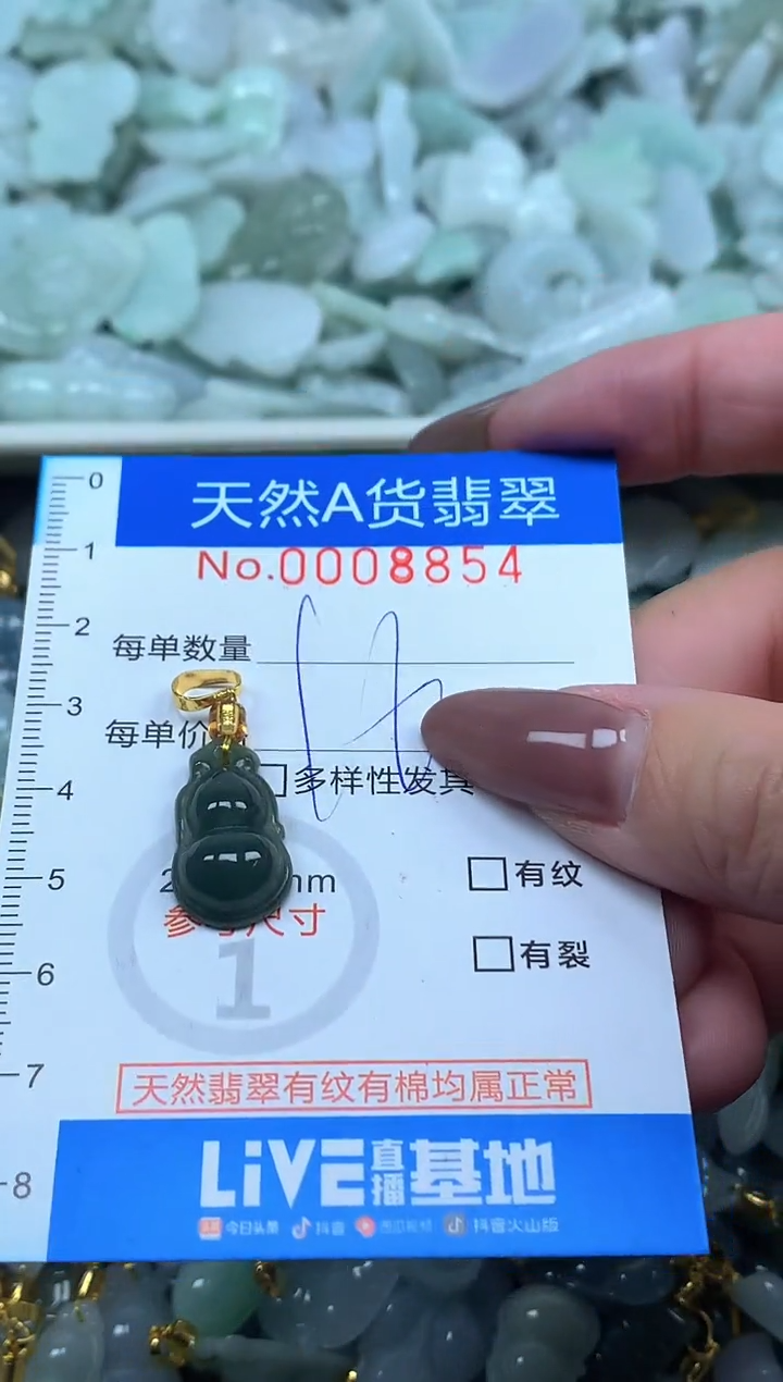 颈饰未镶嵌翡翠净货挂件-8854