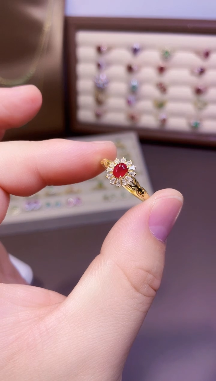 【闪购商品】红宝石戒指银S925镶嵌1