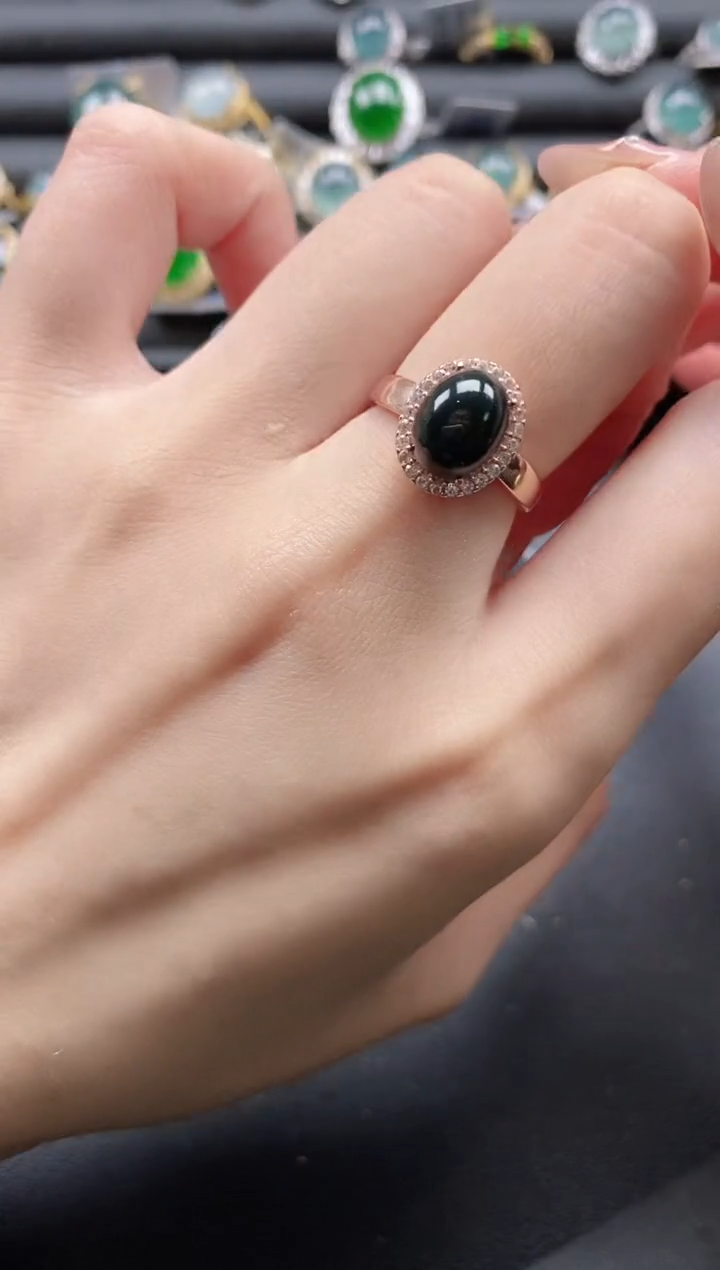 【闪购商品】翡翠戒指银S925镶嵌1111