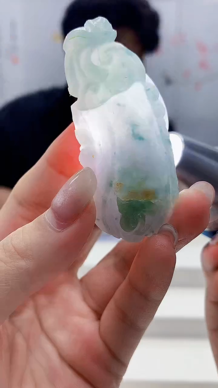 定制翡翠未镶嵌5145lr-毛货挂件85