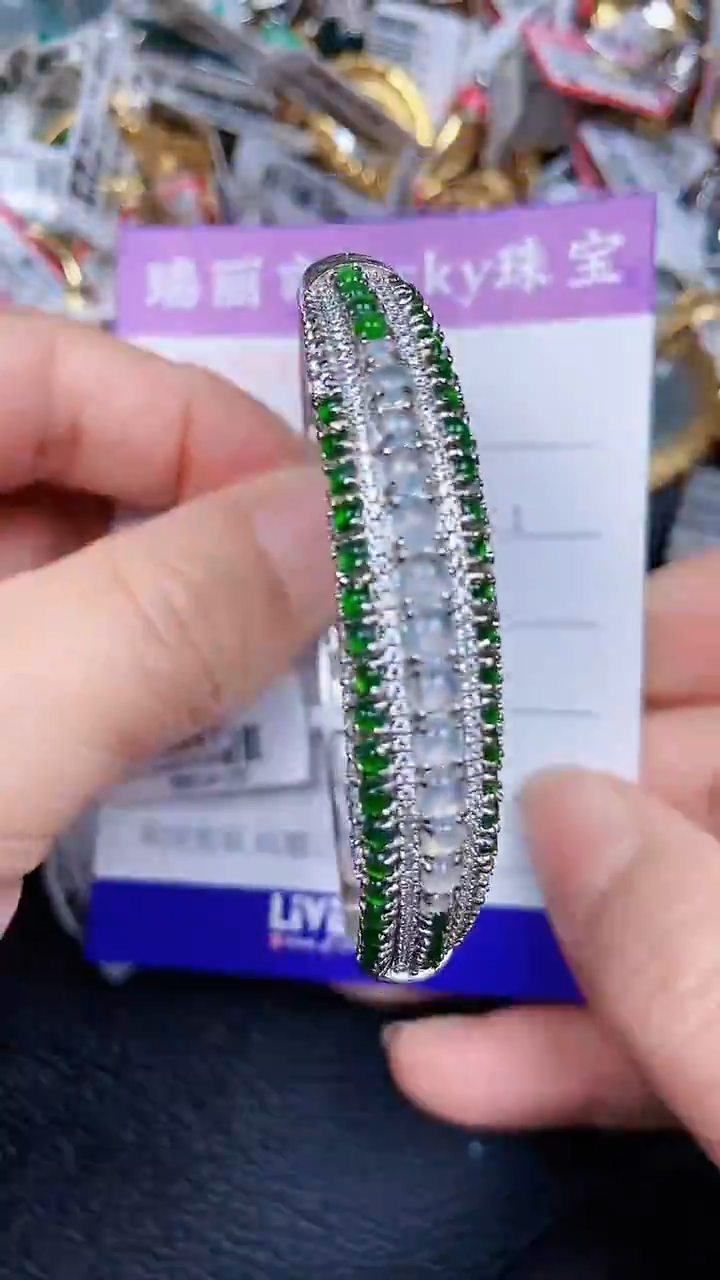 颈饰银S925镶嵌翡翠71