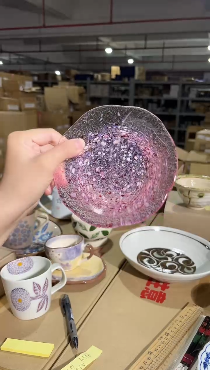 瓷片樱吹雪小盘孤品1