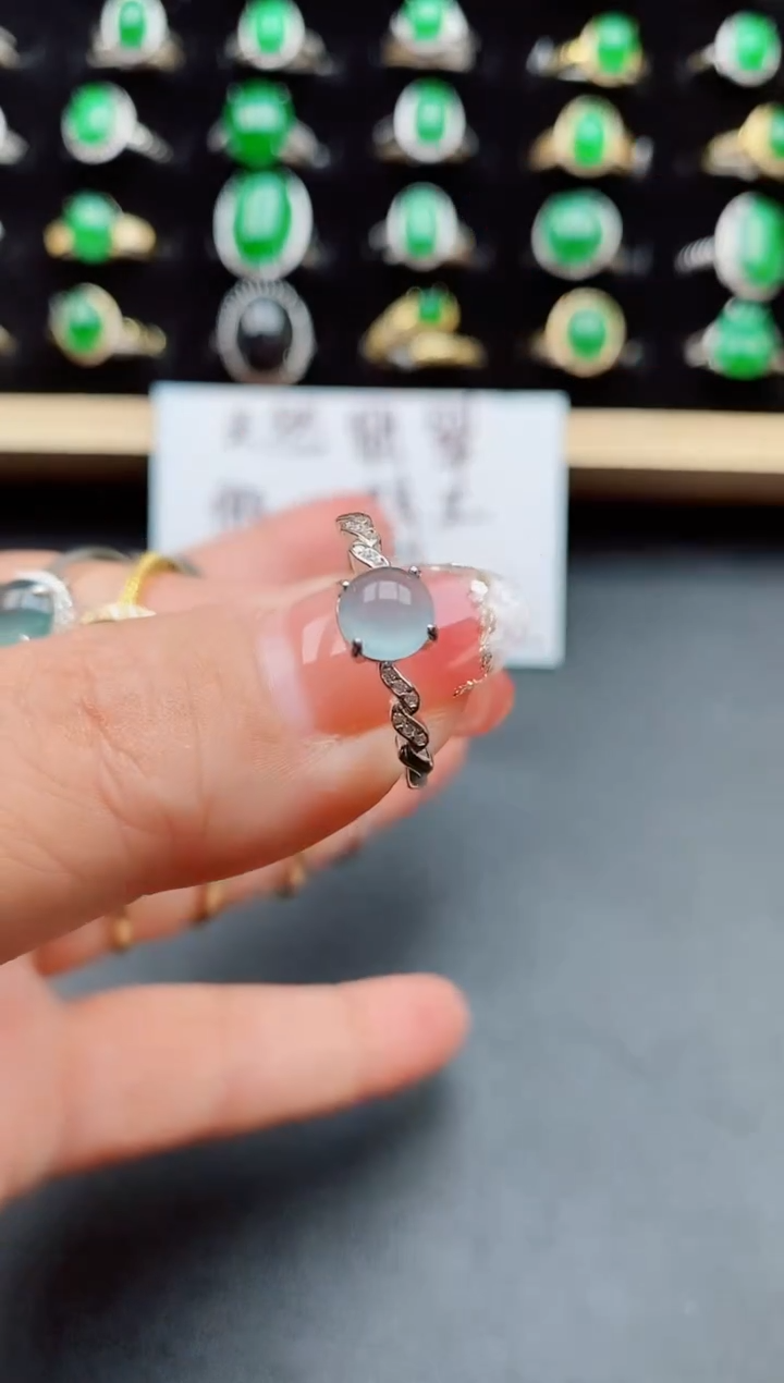 【闪购商品】翡翠戒指银S925镶嵌5080805